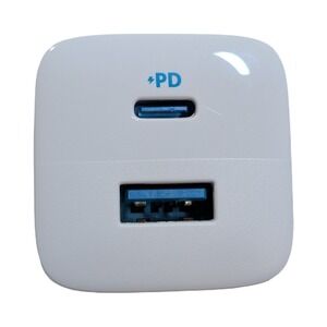 C7-O Anker 32W 2-Port Wall Charger USB-C + USB-A Fast PD Quick Charge White ⬇️‎